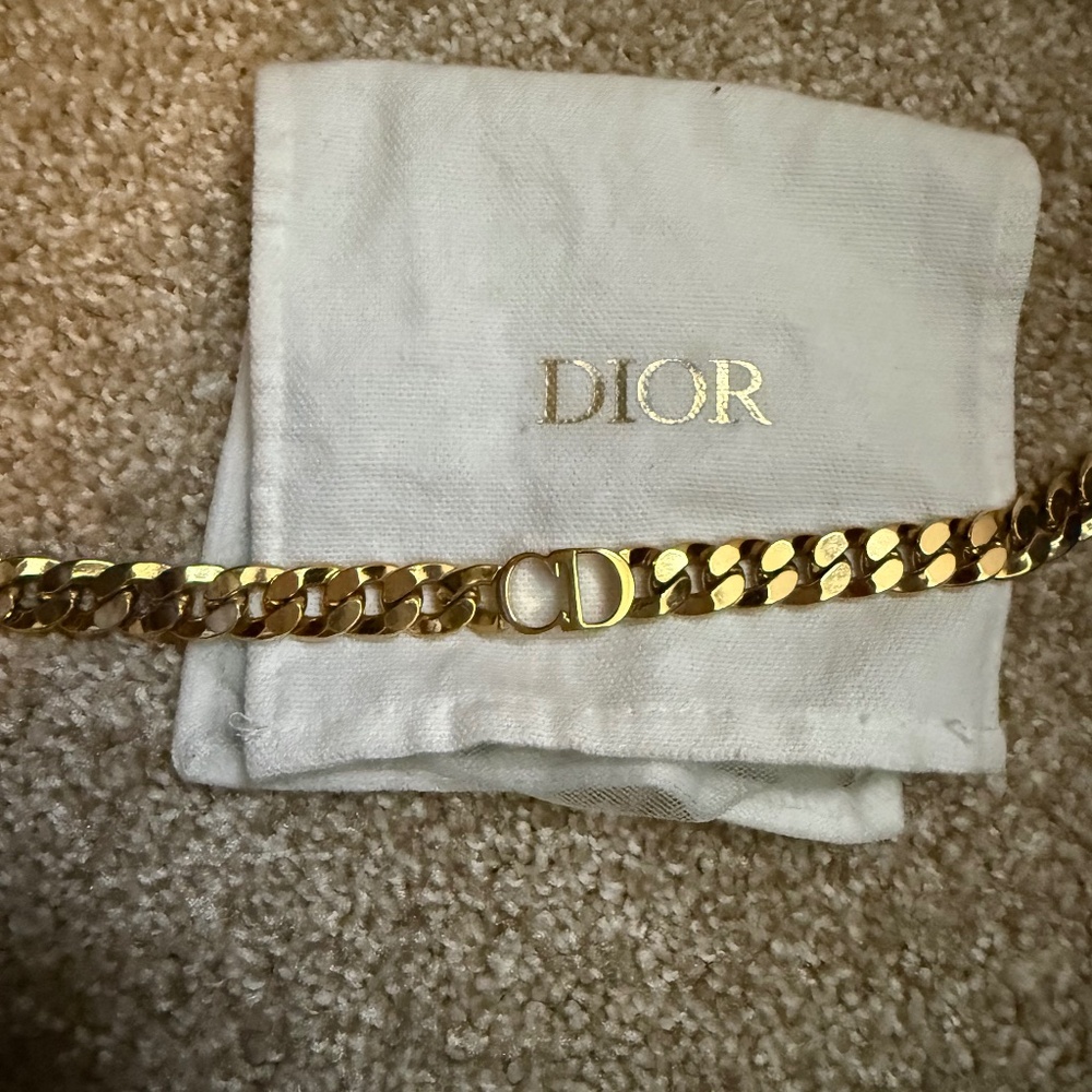 CHRISTIAN DIOR Authentic Danseuse Etoile Choker CD Logo Necklace